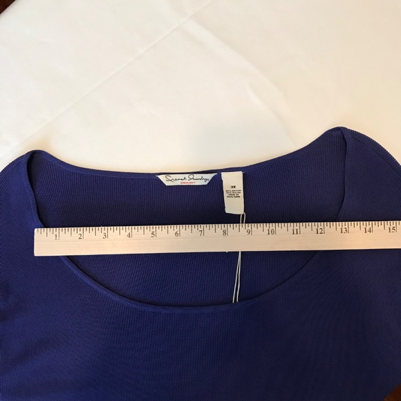 FRENCH LAUNDRY Ribbed Knit Sweater Lightweight Top Purple Women’s Plus Size 3X - Picture 16 of 16